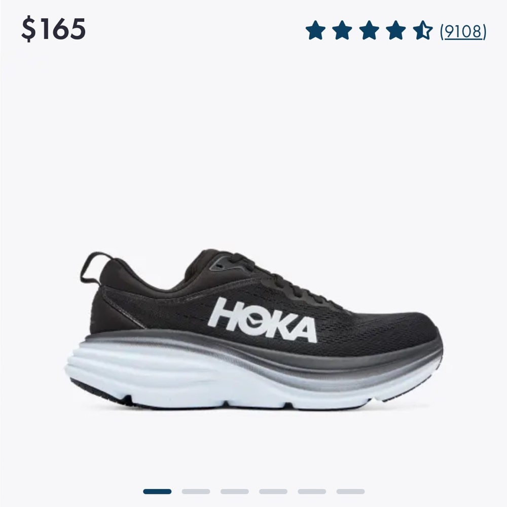 Hoka black bondi 8 shoes